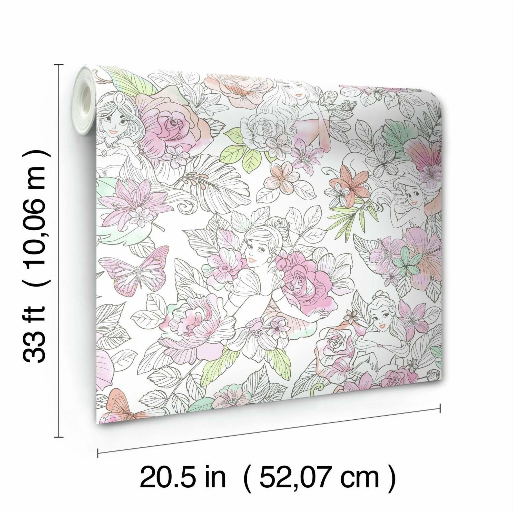 RoomMates Disney Princess Floral Peel & Stick Wallpaper